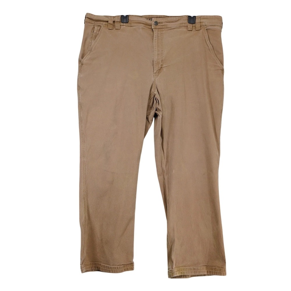 Duluth Trading Brown Flex Fire Hose Cargo Pants Mens 46x30 (28" Fit) Workwear